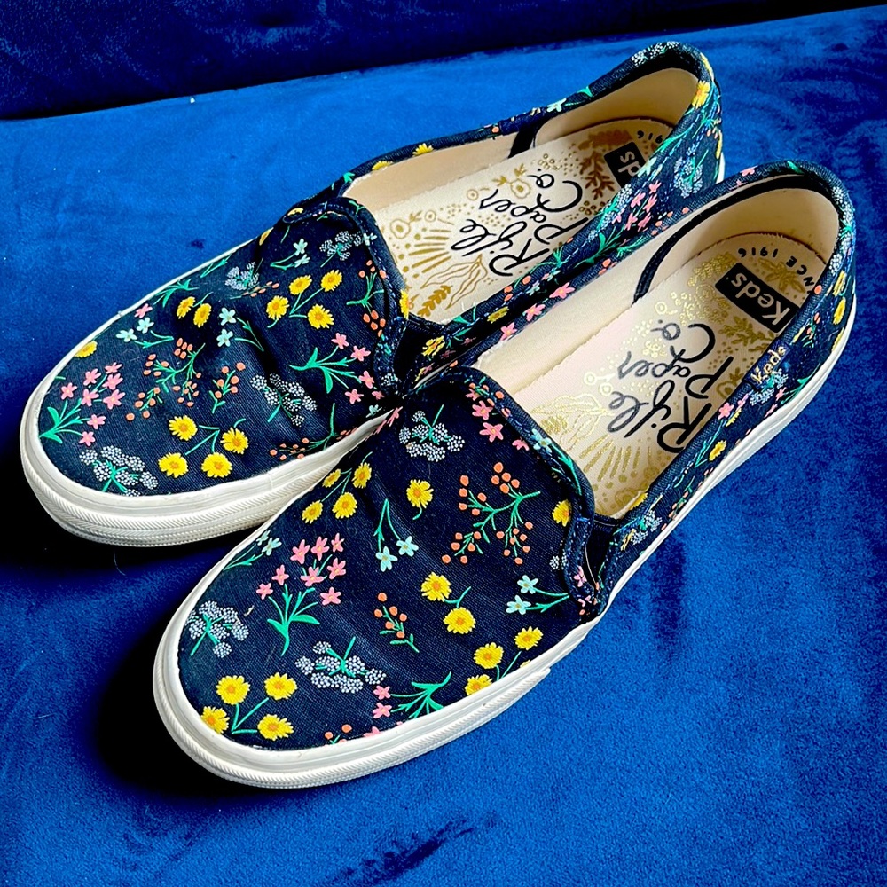 Keds Rifle Paper co. floral slip ons